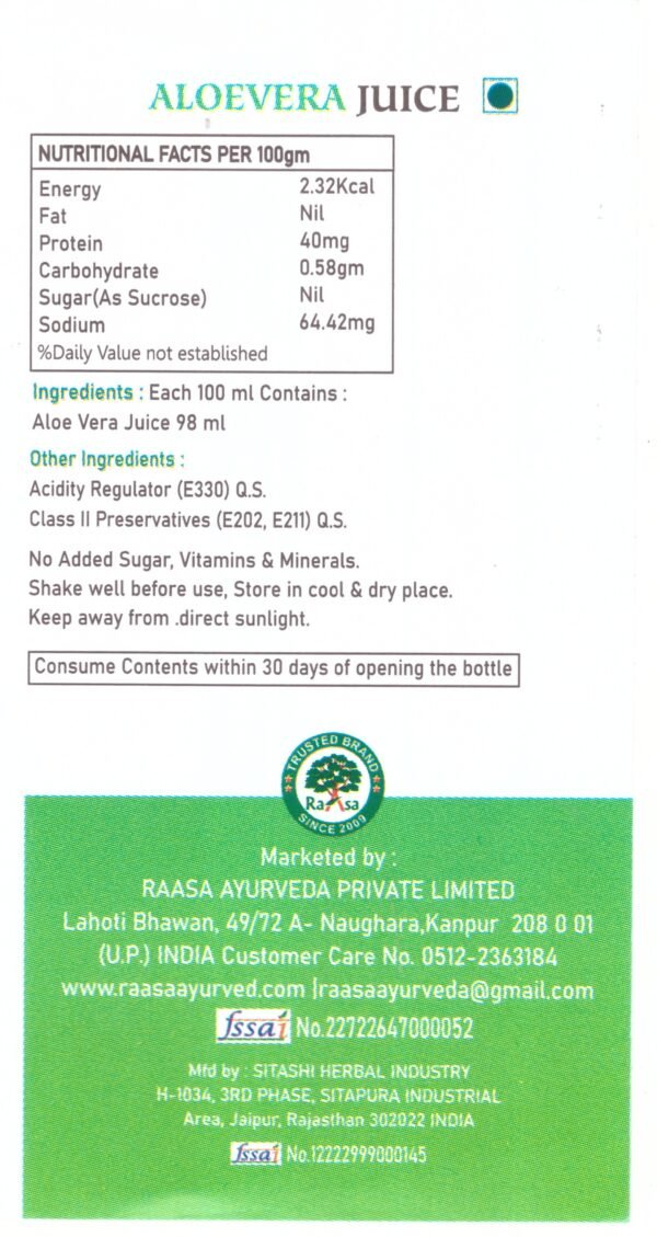 Aloe Vera Juice 500ml - Image 6