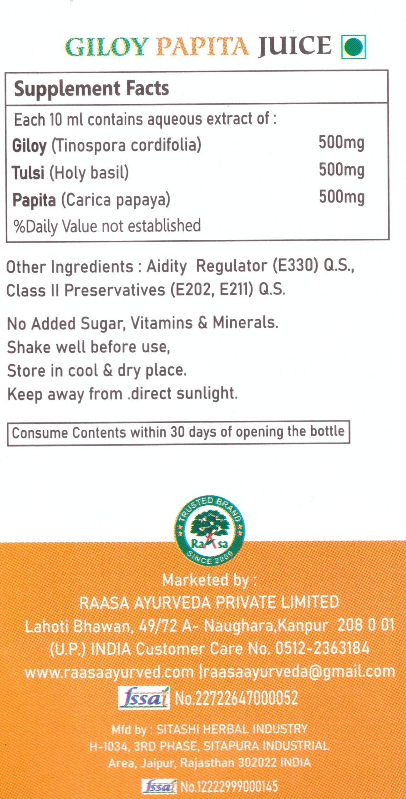 Giloy Papita Juice 500ml - Image 5